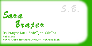 sara brajer business card